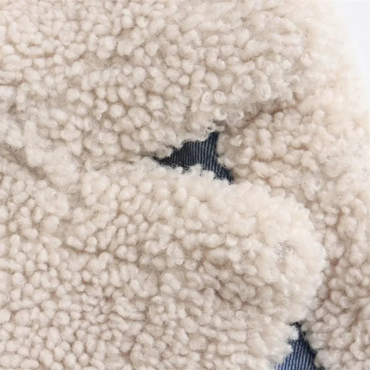 Damska Kamizelka Jeansowa z Ekofuterkiem