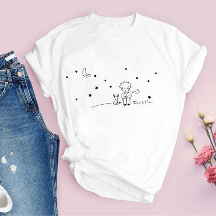 Damska Koszulka Z Motywem Małego Księcia