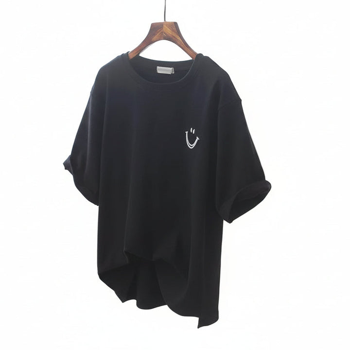 Damska Koszulka z Nadrukiem Uśmiechniętej Buźki