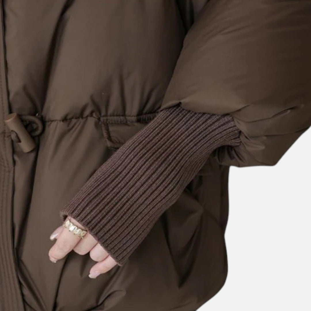 Damska Kurtka Puchowa ze Sztucznym Futerkiem