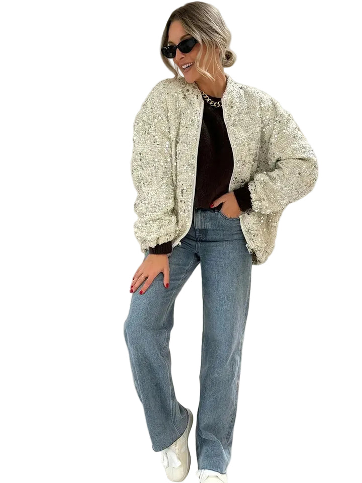 Damska Kurtka z Cekinami