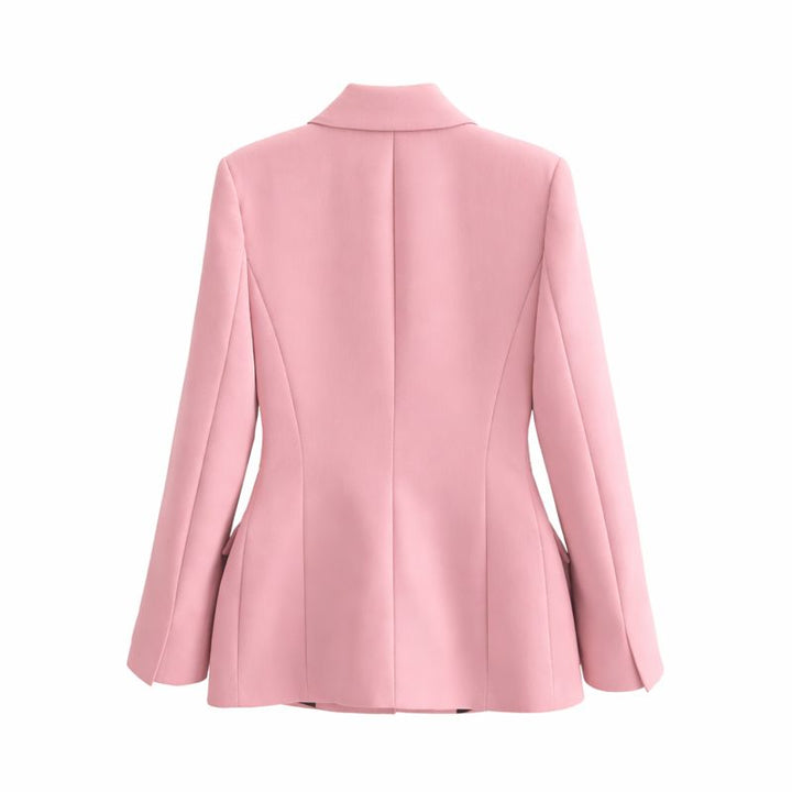 Damska Taliowana Marynarka Z Jednym Guzikiem