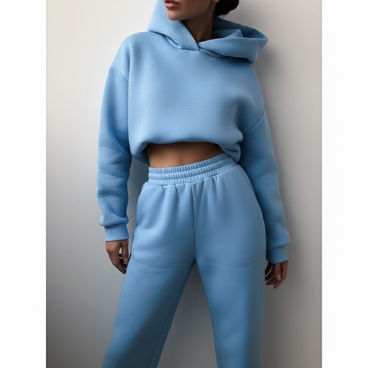 Damski Dwuczęściowy Komplet Casualowy Typu Oversize o Luźnym Kroju