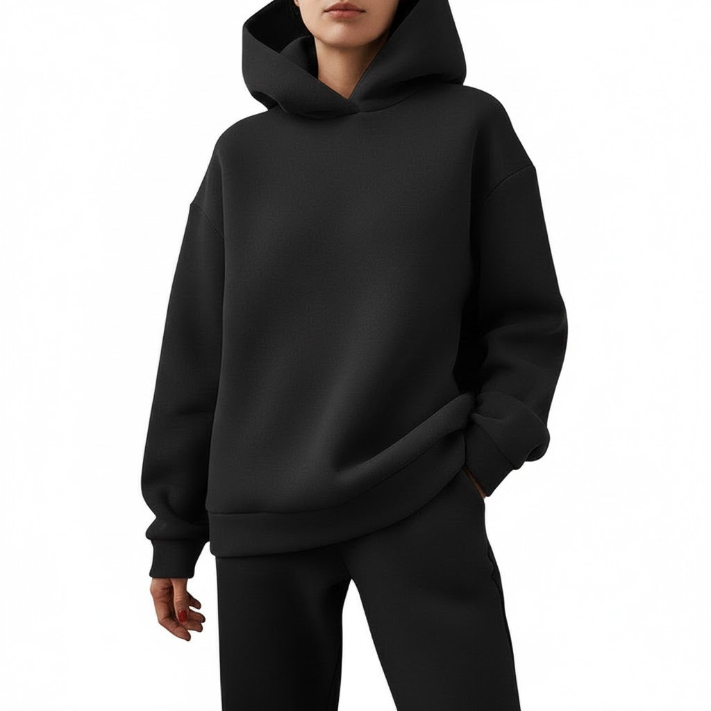 Damski Dwuczęściowy Komplet Casualowy Typu Oversize o Luźnym Kroju