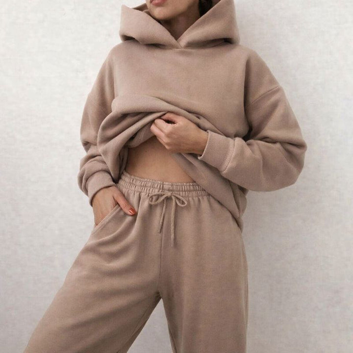 Damski Dwuczęściowy Komplet Casualowy Typu Oversize o Luźnym Kroju