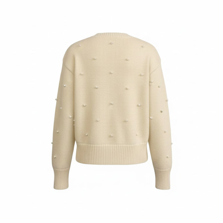 Damski Kardigan Zdobiony Dzianinowy