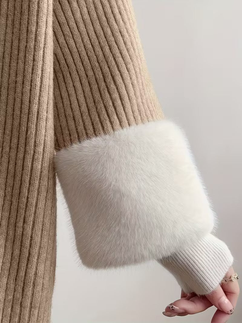 Damski Kardigan z Dekoltem w Serek