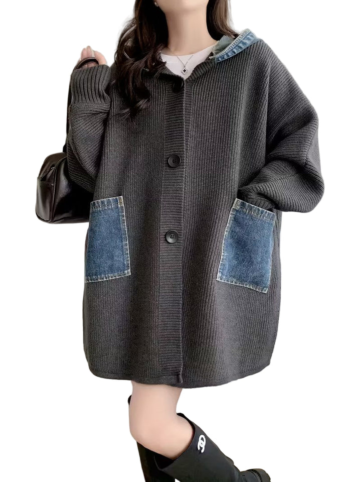 Damski Kardigan z Kapturem