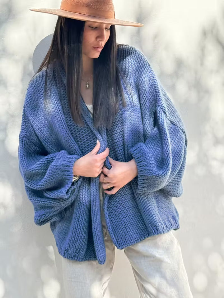 Damski Kardigan z Otwartym Przodem i Fakturą