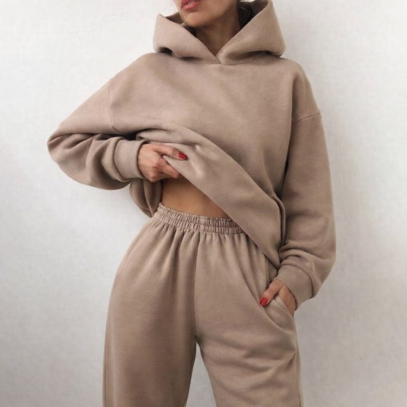 Damski Komplet Dresowy Gładki Z Długim Rękawem