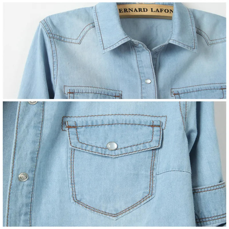 Damski Krótki Top Denimowy