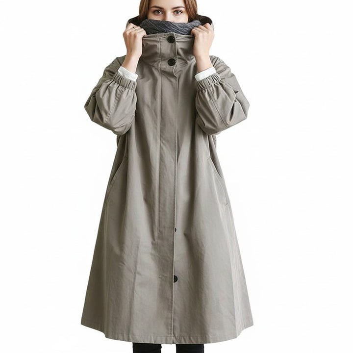 Kurtka Damska Długa z Kapturem
