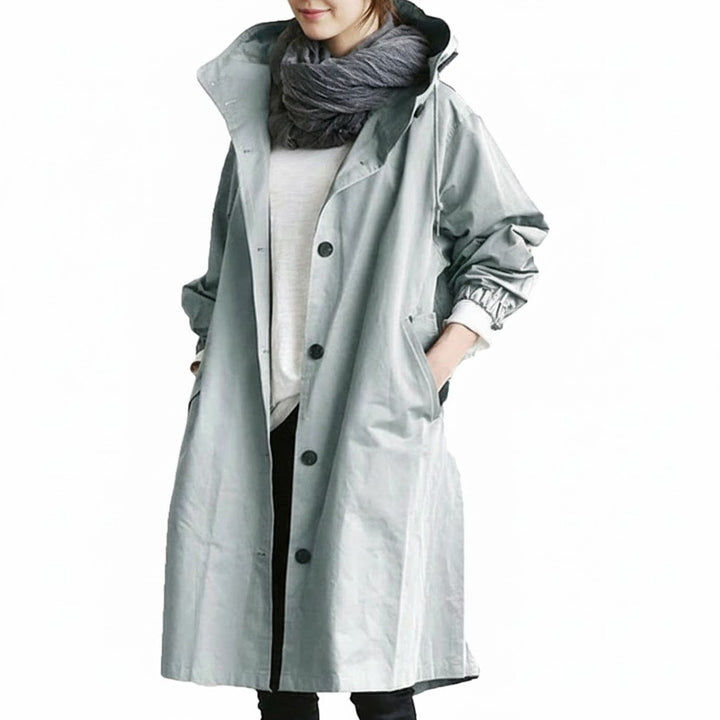 Kurtka Damska Długa z Kapturem