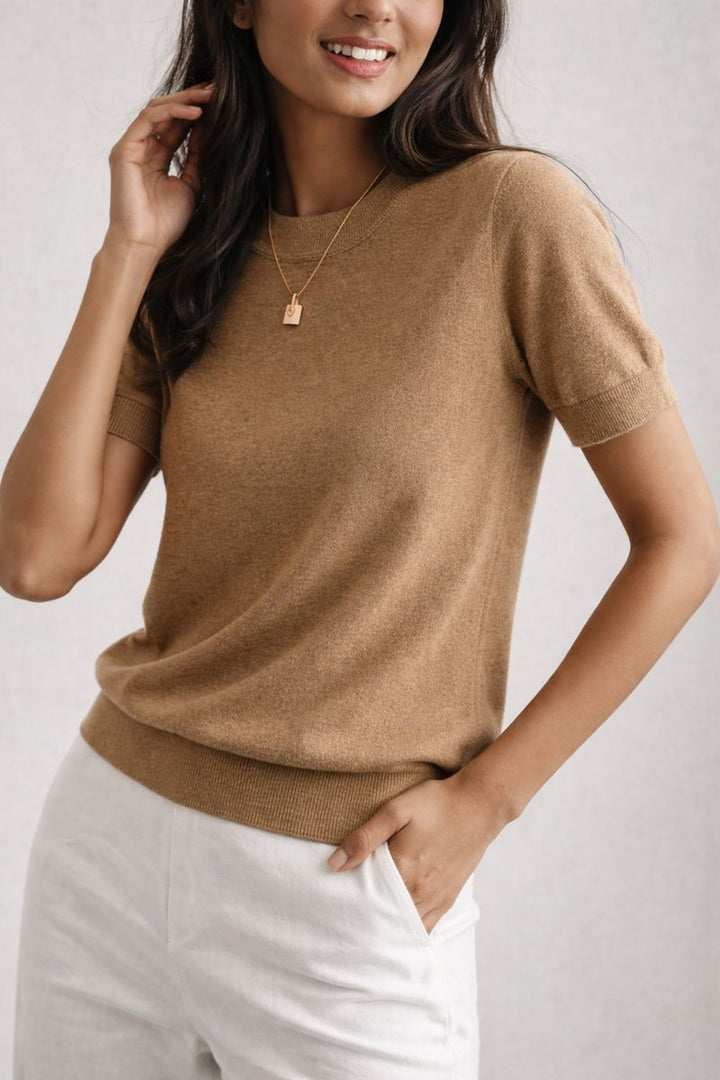 Damski Lekki Bluzka z Krótkim Rękawem