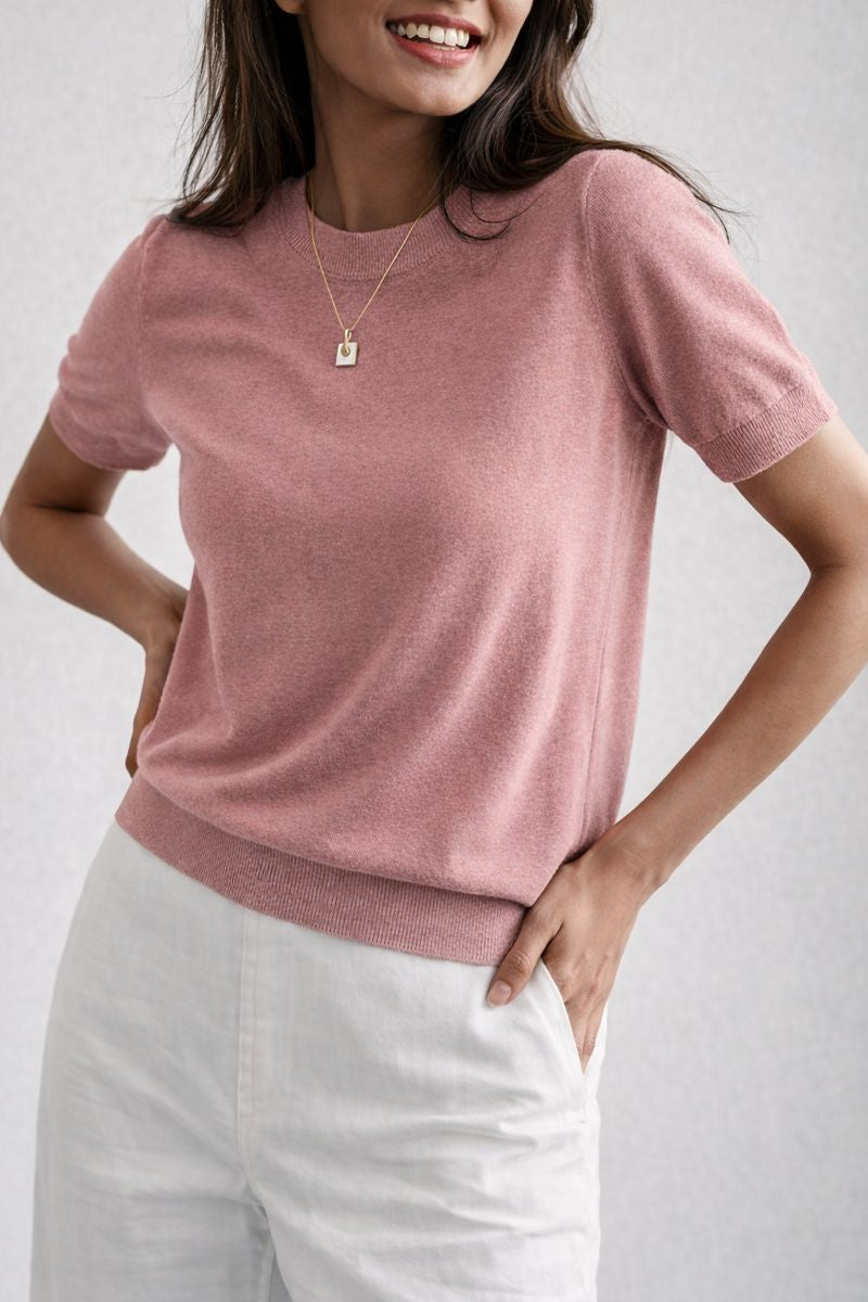 Damski Lekki Bluzka z Krótkim Rękawem