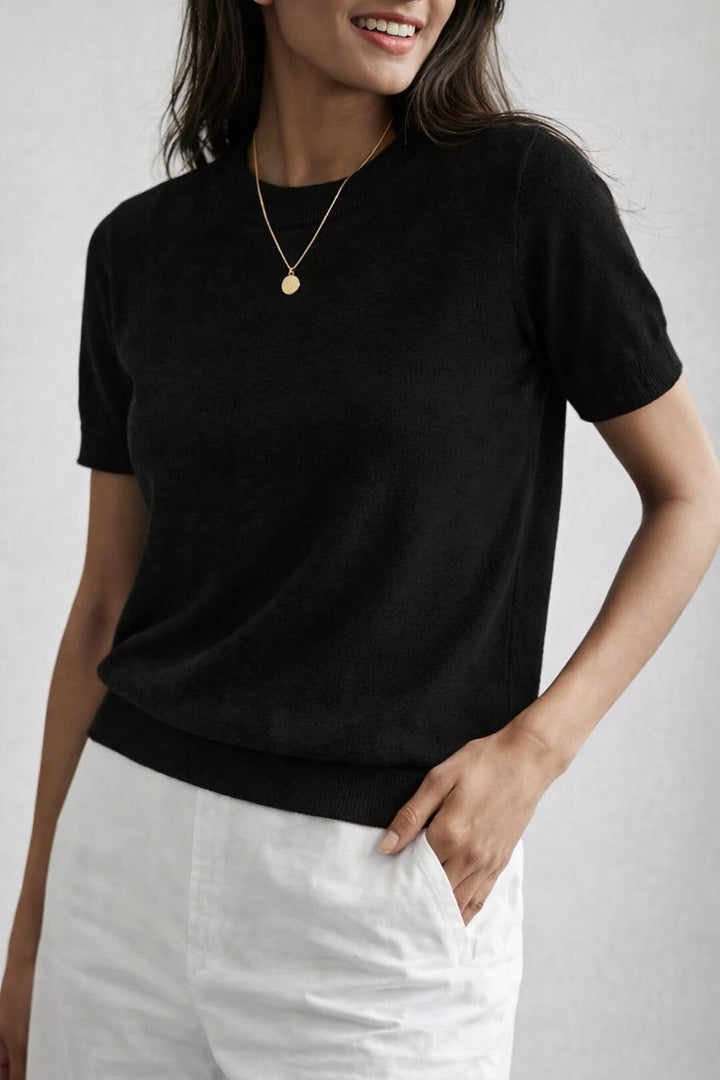 Damski Lekki Bluzka z Krótkim Rękawem