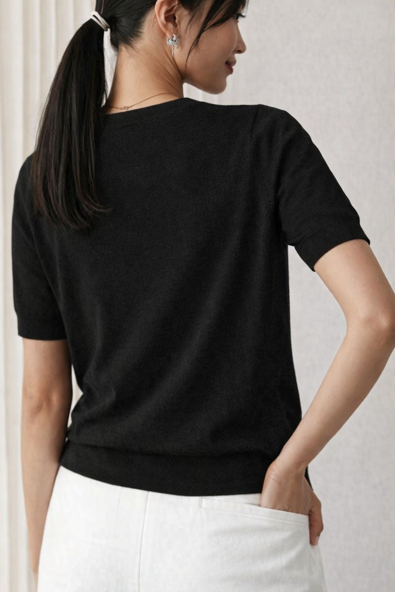 Damski Lekki Bluzka z Krótkim Rękawem