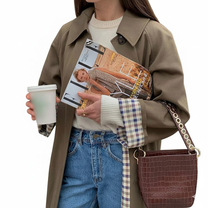 Damski Płaszcz Trench Lekki Wodoodporny z Kapturem