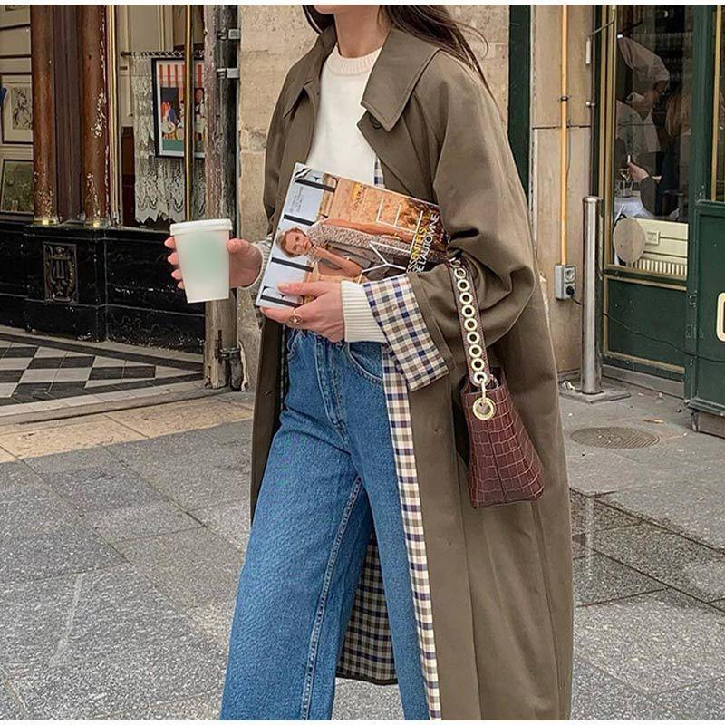 Damski Płaszcz Trench Lekki Wodoodporny z Kapturem