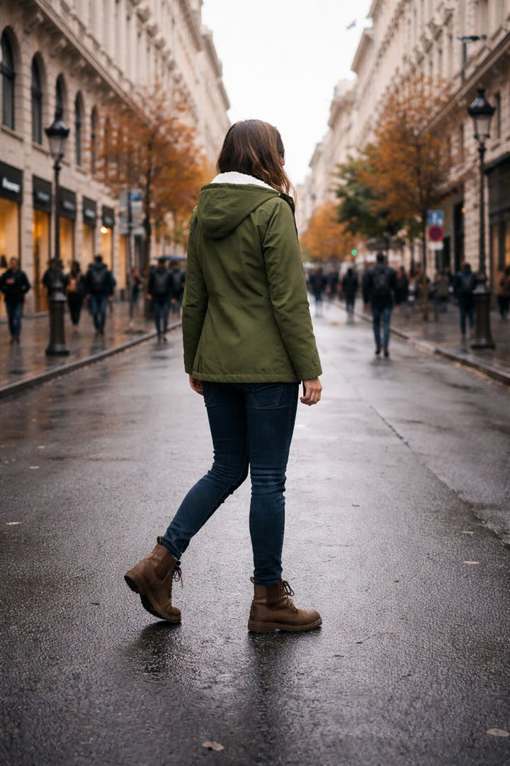 Damski Płaszcz Zimowy z Podszewką