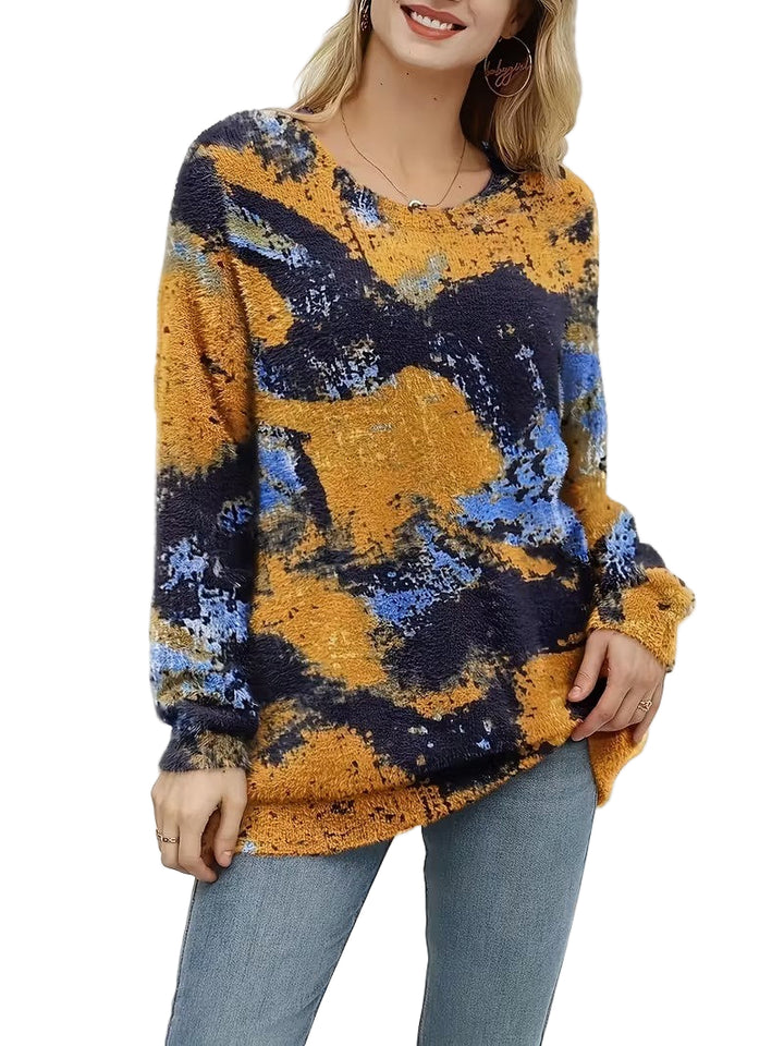 Damski Sweter z Abstrakcyjnym Wzorem