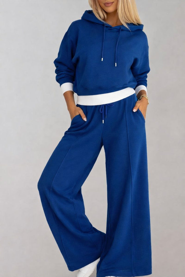 Damski Zestaw Dresowy z Kapturem Bawełna Sportowy Krój