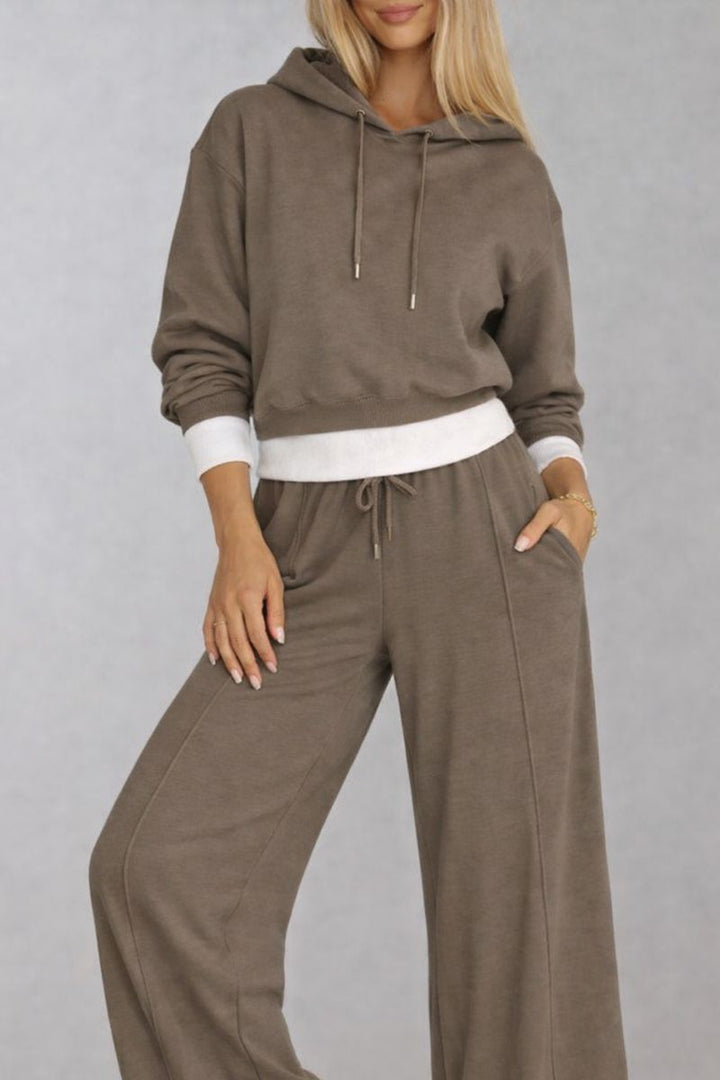 Damski Zestaw Dresowy z Kapturem Bawełna Sportowy Krój