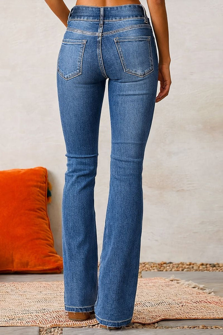 Damskie Jeansy z Wysokim Stanem i Szerokimi Nogawkami