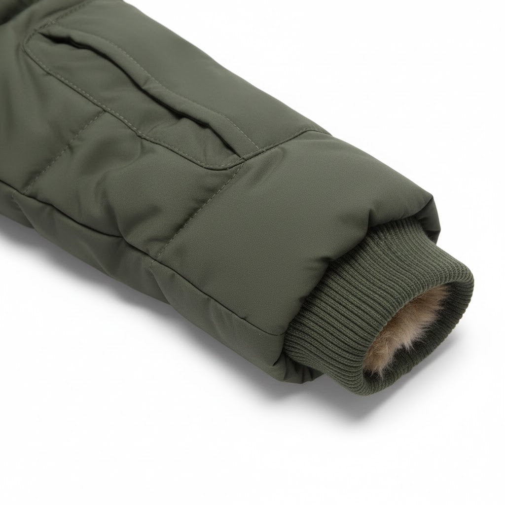 Damskie Kurtka Zimowa z Miękkim Kapturem