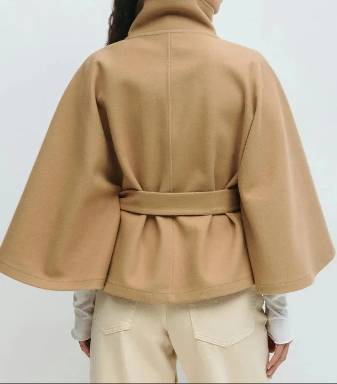 Kurtka z Kapturem Dla Kobiet z Paskiem na Wiosnę