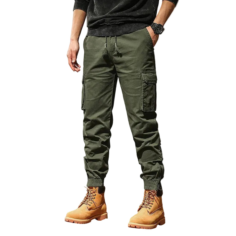Męskie Spodnie Cargo z Wieloma Kieszeniami Praktycznymi