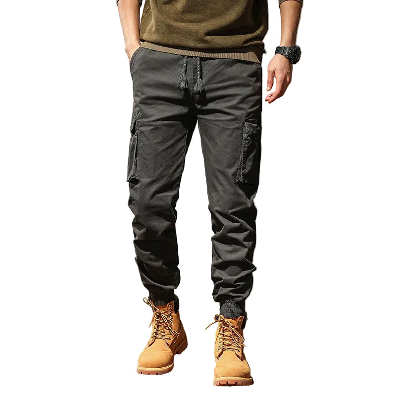 Męskie Spodnie Cargo z Wieloma Kieszeniami Praktycznymi