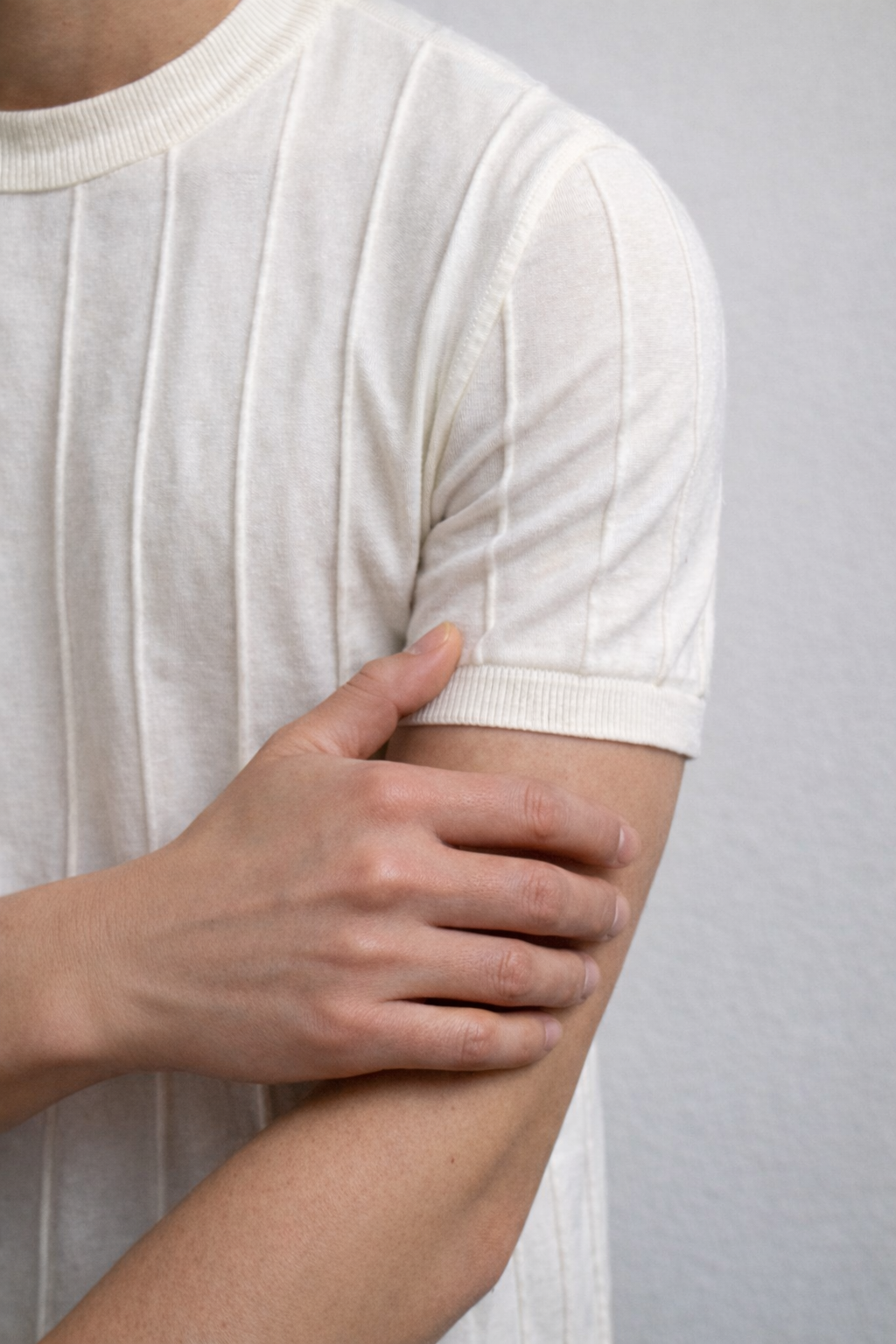 Męska Koszulka z Prążkowanym Splotem