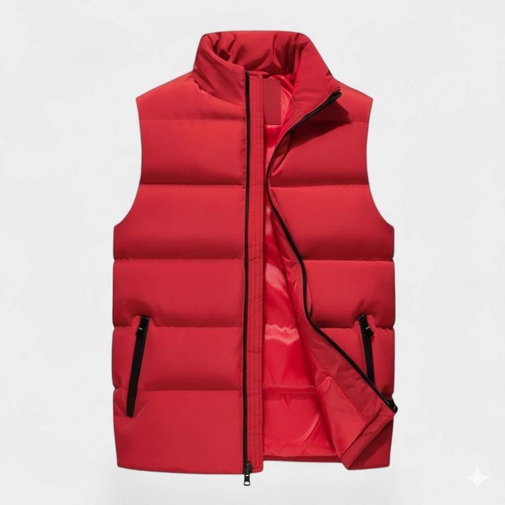 Męska Kurtka Puchowa bez Rękawów o Regularnym Kroju