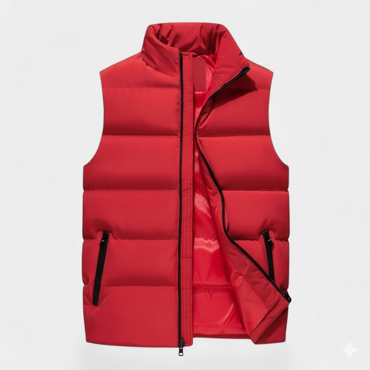 Męska Kurtka Puchowa bez Rękawów o Regularnym Kroju