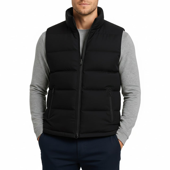 Męska Kurtka Puchowa bez Rękawów o Regularnym Kroju