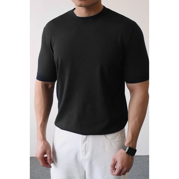 Męski T-Shirt z Mock Neck