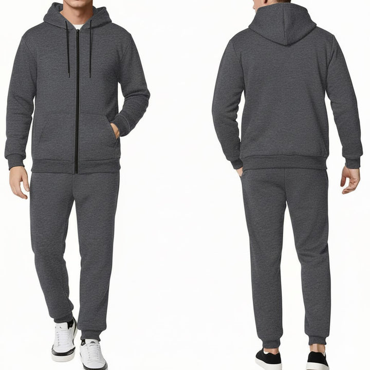 Męski Zestaw Sportowo-Relaksacyjny ze Spodniami i Bluzą z Kapturem
