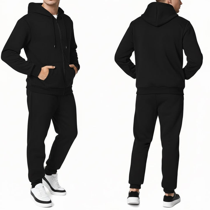 Męski Zestaw Sportowo-Relaksacyjny ze Spodniami i Bluzą z Kapturem