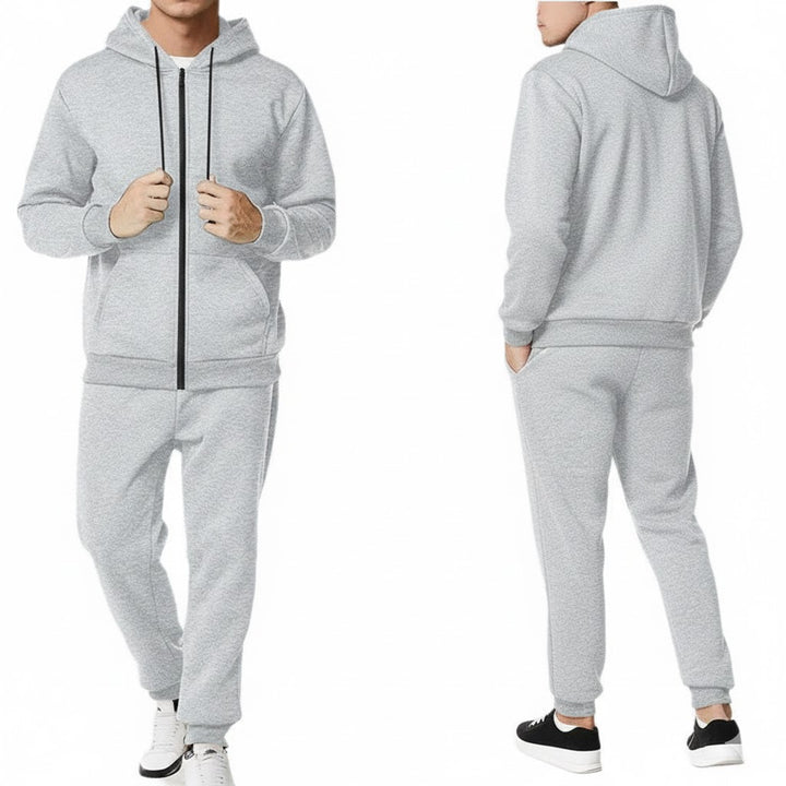 Męski Zestaw Sportowo-Relaksacyjny ze Spodniami i Bluzą z Kapturem