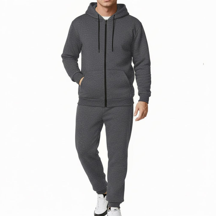 Męski Zestaw Sportowo-Relaksacyjny ze Spodniami i Bluzą z Kapturem