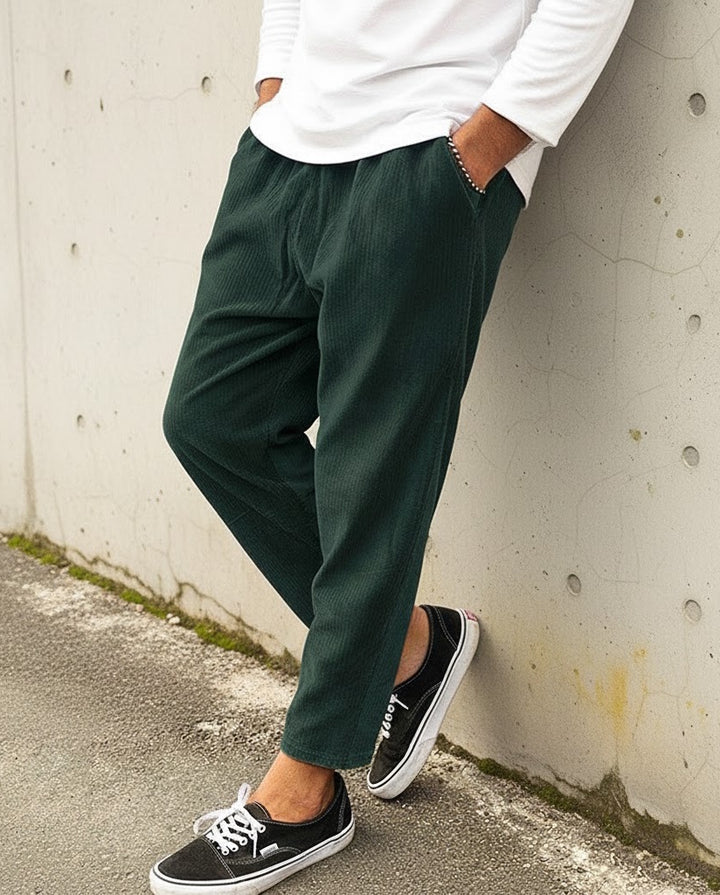 Męskie Casualowe Spodnie Sztruksowe